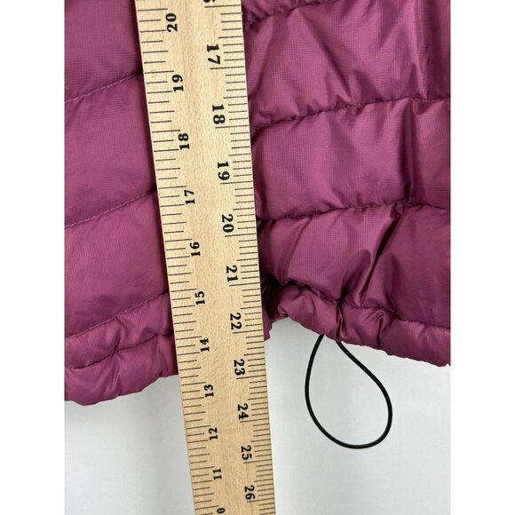 Patagonia Girls XL 14  Hi-Loft Down Sweater Hoody Hooded Puffer Jacket Pink - Picture 6 of 16